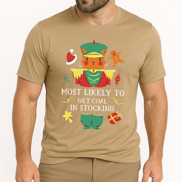 Most Likely To Get Coal In Stocking Christmas Performance Shirt