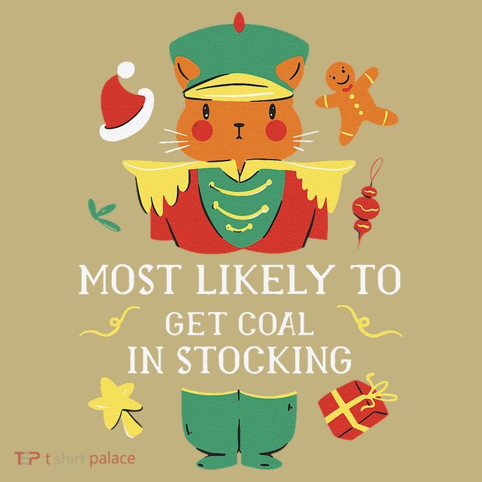 Most Likely To Get Coal In Stocking Christmas Button