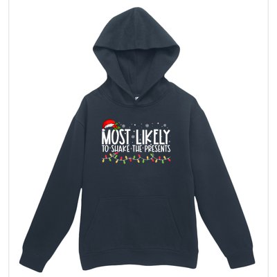 Most Likely To Shake The Presents Funny Family Christmas Urban Pullover Hoodie