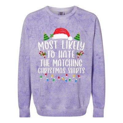 Most Likely To Hate Matching Xmas Funny  Colorblast Crewneck Sweatshirt