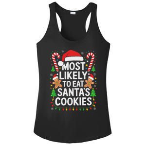 Most Likely To Eat SantaS Cookies Family Christmas Ladies PosiCharge Competitor Racerback Tank