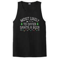 Most Likely To Offer Santa A Beer Funny Drinking Christmas PosiCharge Competitor Tank