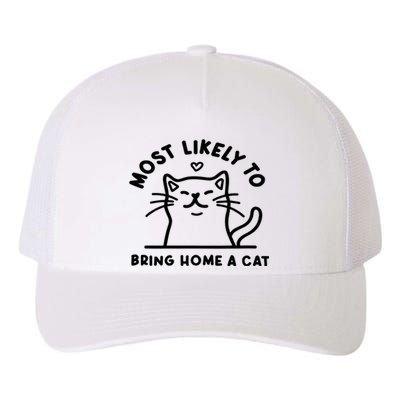 Most Likely To Bring Home A Cat Cute Lovers Christmas Yupoong Adult 5-Panel Trucker Hat