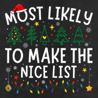 Most Likely To Make The Nice List Matching Christmas Knit Cap Winter Beanie