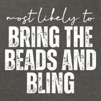 Most Likely To Bring The Beads And Bling Mardi Gras Cotton Canvas Backpack