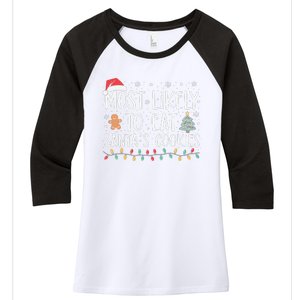 Most Likely To Eat Santas Cookies Xmas Family Christmas Women's Tri-Blend 3/4-Sleeve Raglan Shirt