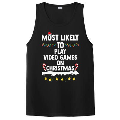 Most Likely To Play Video Games On Christmas Funny Gaming PosiCharge Competitor Tank