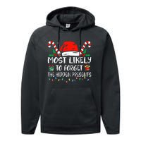 Most Likely To Forget The Hidden Presents Family Christmas Performance Fleece Hoodie