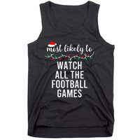 Most Likely To Christmas Matching Family Pajamas Funny Tank Top