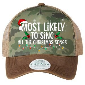 Most Likely To Sing All The Christmas Songs Family Matching Legacy Tie Dye Trucker Hat