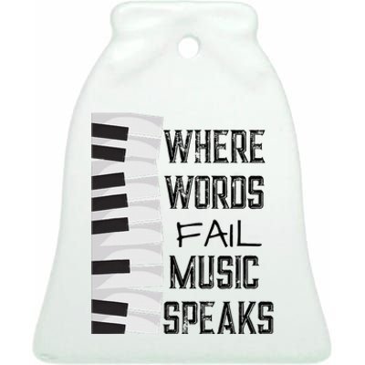 Music Lovers Themed Gift Ceramic Bell Ornament