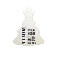 Music Lovers Themed Gift Ceramic Tree Ornament