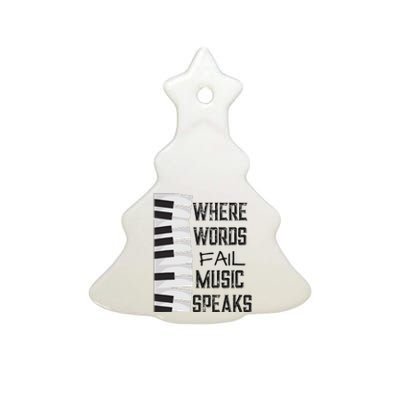 Music Lovers Themed Gift Ceramic Tree Ornament