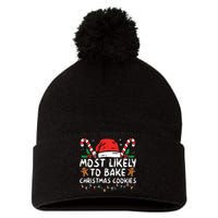 Most Likely To Bake Christmas Cookies Funny Baker Christmas Pom Pom 12in Knit Beanie