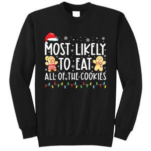 Most Likely To Eat All The Christmas Cookies Family Xmas Sweatshirt