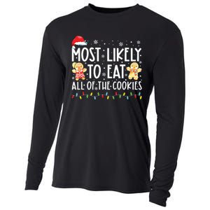 Most Likely To Eat All The Christmas Cookies Family Xmas Cooling Performance Long Sleeve Crew