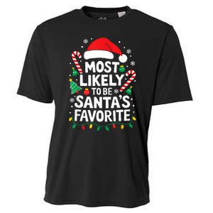 Most Likely To Be SantaS Favorite Adult Christmas Cooling Performance Crew T-Shirt