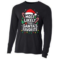 Most Likely To Be SantaS Favorite Adult Christmas Cooling Performance Long Sleeve Crew