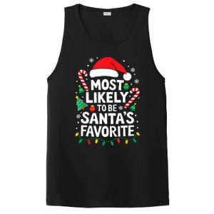 Most Likely To Be SantaS Favorite Adult Christmas PosiCharge Competitor Tank