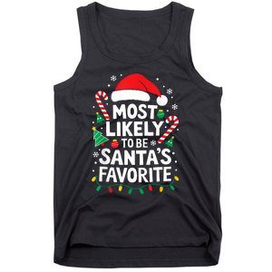 Most Likely To Be SantaS Favorite Adult Christmas Tank Top