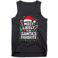 Most Likely To Be SantaS Favorite Adult Christmas Tank Top