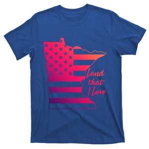 Minnesota Land That I Love American Flag Mn Graphic Great Gift T-Shirt