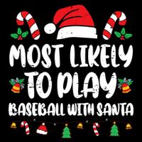 Most Likely To Play Baseball With Santa Family Christmas Impact Tech Backpack