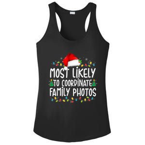 Most Likely To Coordinate Family Photos Christmas Ladies PosiCharge Competitor Racerback Tank