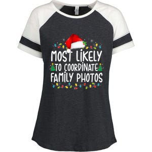 Most Likely To Coordinate Family Photos Christmas Enza Ladies Jersey Colorblock Tee