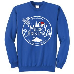 Most Likely To Take Too Y Pictures Christmas Matching Gift Sweatshirt