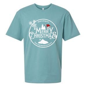 Most Likely To Take Too Y Pictures Christmas Matching Gift Sueded Cloud Jersey T-Shirt