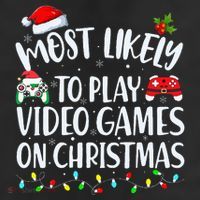 Most Likely To Play Video Games On Christmas Gamer Cool Comfort Performance Bucket Hat