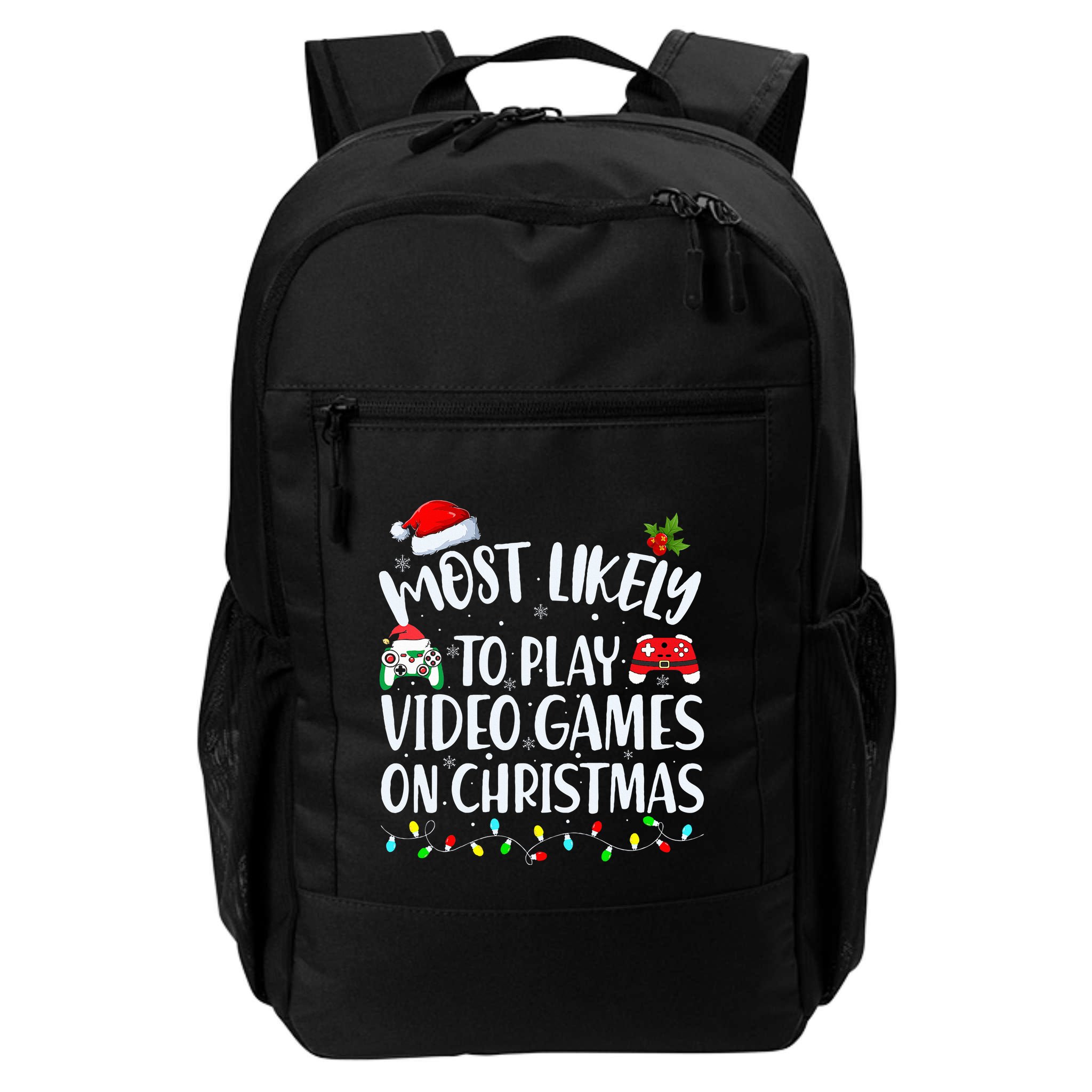 Most Likely To Play Video Games On Christmas Gamer Backpack
