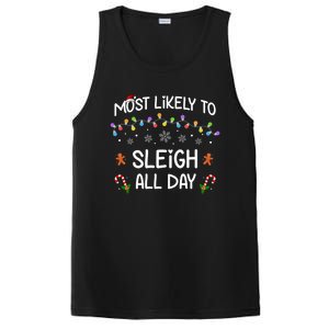 Most Likely To Sleigh All Day Matching Family Christmas Gift PosiCharge Competitor Tank