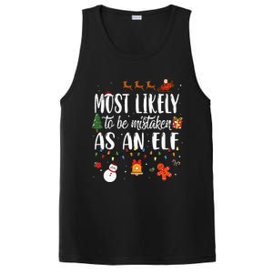 Most Likely To Be Mistaken As An Elf Family Christmas PosiCharge Competitor Tank