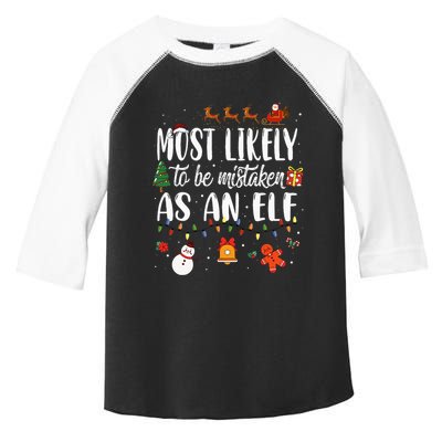 Most Likely To Be Mistaken As An Elf Family Christmas Toddler Fine Jersey T-Shirt