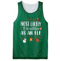 Most Likely To Be Mistaken As An Elf Family Christmas Mesh Reversible Basketball Jersey Tank