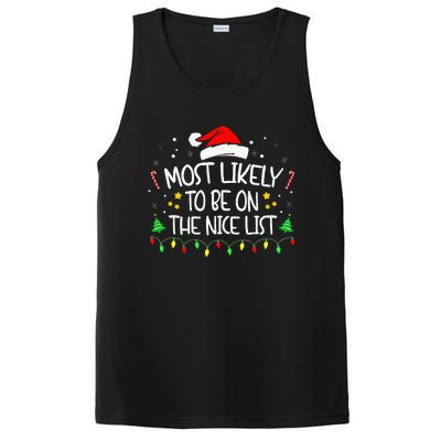 Most Likely To Be On The Nice List Funny Family Christmas PosiCharge Competitor Tank