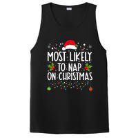 Most Likely To Nap On Christmas Funny Family Christmas PosiCharge Competitor Tank