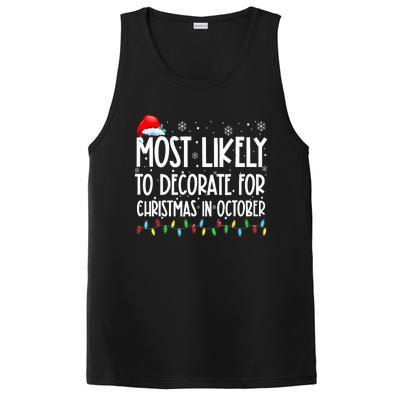 Most Likely To Decorate For Christmas In October Christmas PosiCharge Competitor Tank