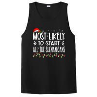 Most Likely To Start All The Shenanigans Funny Family PosiCharge Competitor Tank