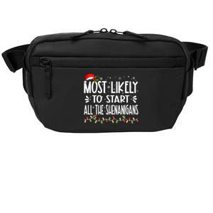 Most Likely To Start All The Shenanigans Funny Family Crossbody Pack