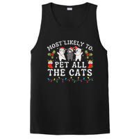 Most Likely To Pet All The Cats Cute 2025 Christmas Cat PosiCharge Competitor Tank