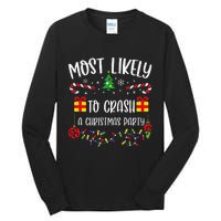 Most Likely To Crash A Christmas Party Funny Christmas Family Matching Cute Ch Tall Long Sleeve T-Shirt