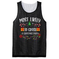 Most Likely To Crash A Christmas Party Funny Christmas Family Matching Cute Ch Mesh Reversible Basketball Jersey Tank