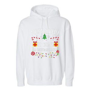 Most Likely To Crash A Christmas Party Funny Christmas Family Matching Cute Ch Garment-Dyed Fleece Hoodie