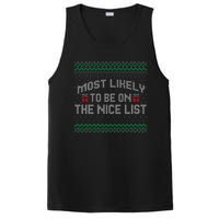 Most Likely To Be On The Nice List Family Ugly Christmas Pajamas PosiCharge Competitor Tank