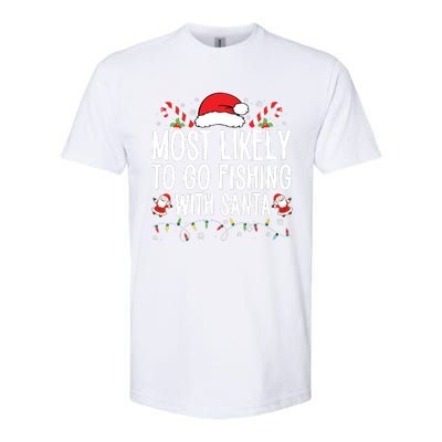 Most Likely To Go Fishing With Santa Fishing Lover Christmas Softstyle® CVC T-Shirt