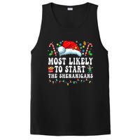 Most Likely To Start The Shenanigans Christmas Family PosiCharge Competitor Tank