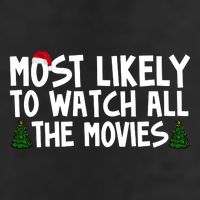 Most Likely To Watch All The Movies Christmas 7 Panel Mesh Trucker Snapback Hat